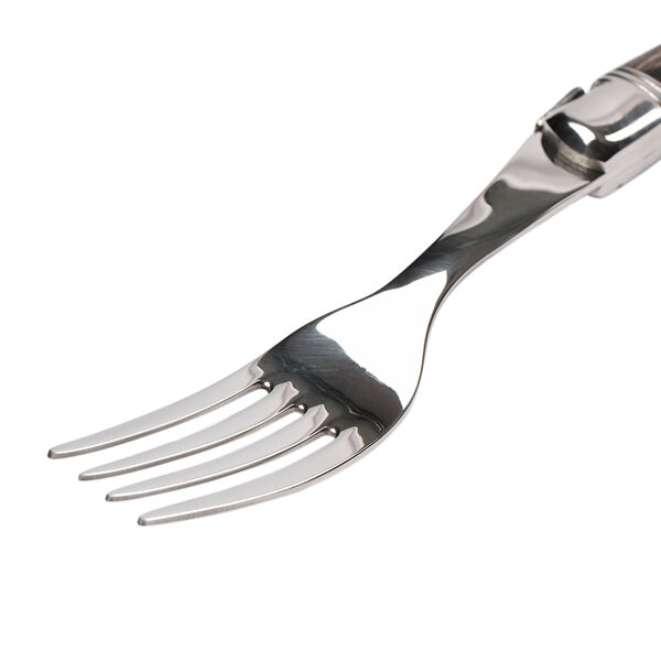 Laguiole Tradition Steakgabel, black horn structure, Laguiole Tradition