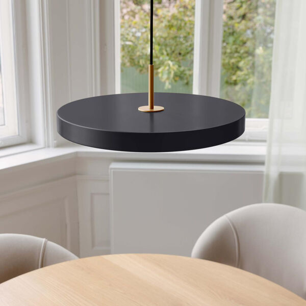 Asteria Plus Pendant, anthracite grey/brass, UMAGE