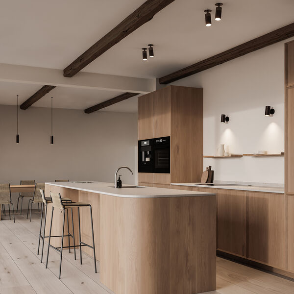 Patrone Wall Lamp Small, black-browned brass, Thorup Copenhagen