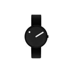 PICTO Wrist Watch, black/steel/black, PICTO
