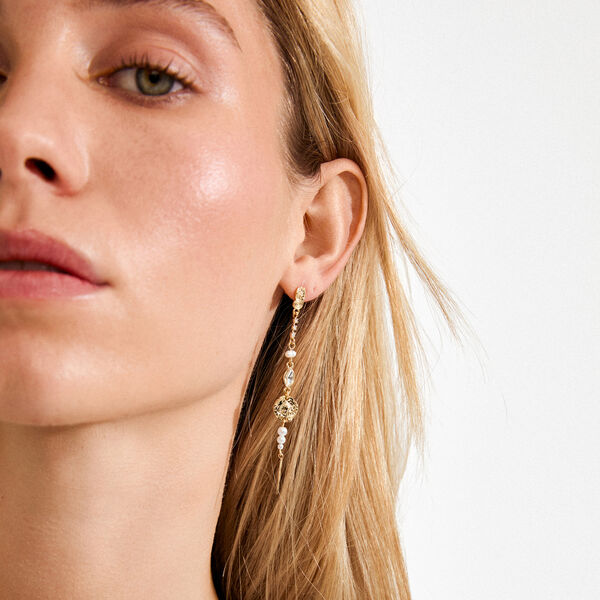 FIRE ohrringe, vergoldet, Pilgrim