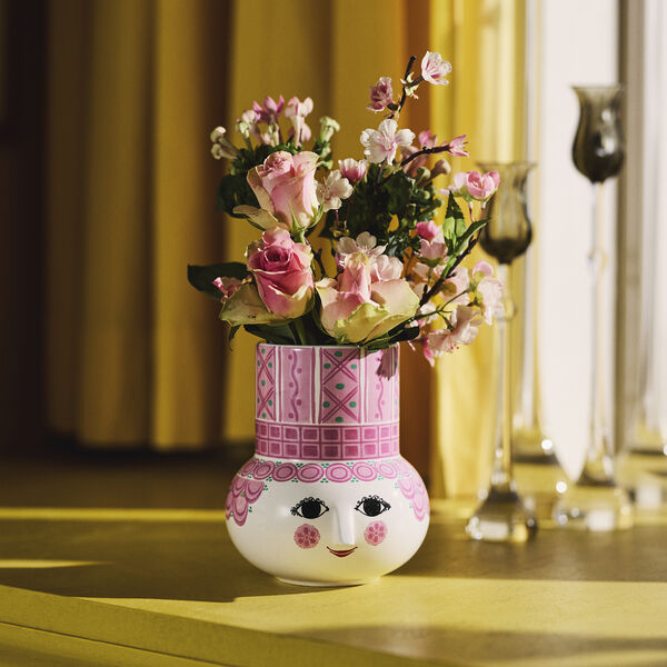 Olga Vase, rosa, Bjørn Wiinblad