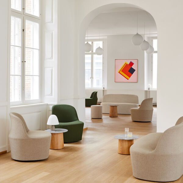 Niveau Sofatisch &Oslash; 45 cm, Tundra Grey/oiled ash, Fredericia Furniture