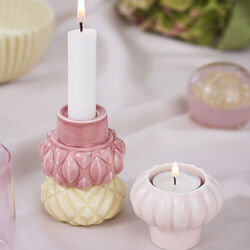 Samsurium Candlestack, 3 St&uuml;ck, mimosa/blush/powder, Dottir Nordic Design
