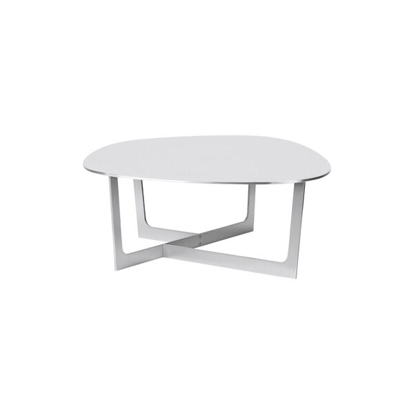 Insula Coffee Table, brushed aluminium, Fredericia Furniture