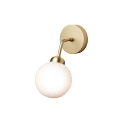 Apiales Wall Lamp, brushed brass/opal, Nuura