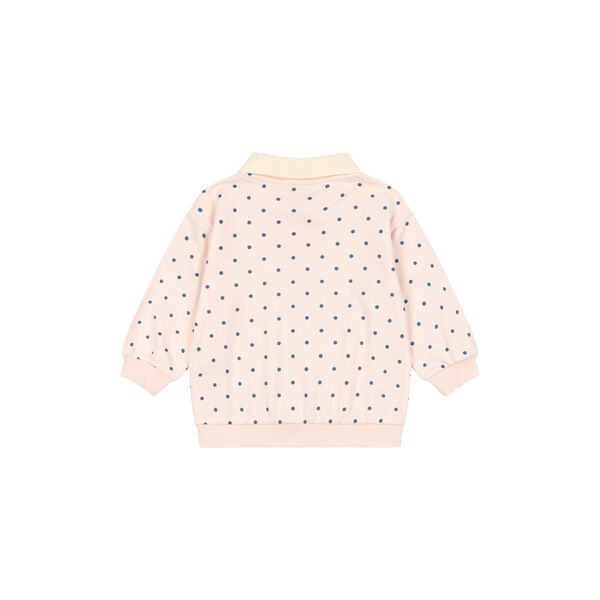 Gepunktetes Langarm-Poloshirt, rosewater dot, Konges Sl&oslash;jd