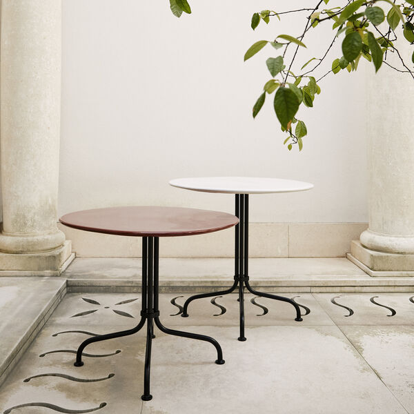 Carmel Bistro-Outdoor-Lounge-Tisch, matt muschelwei&szlig;, GUBI