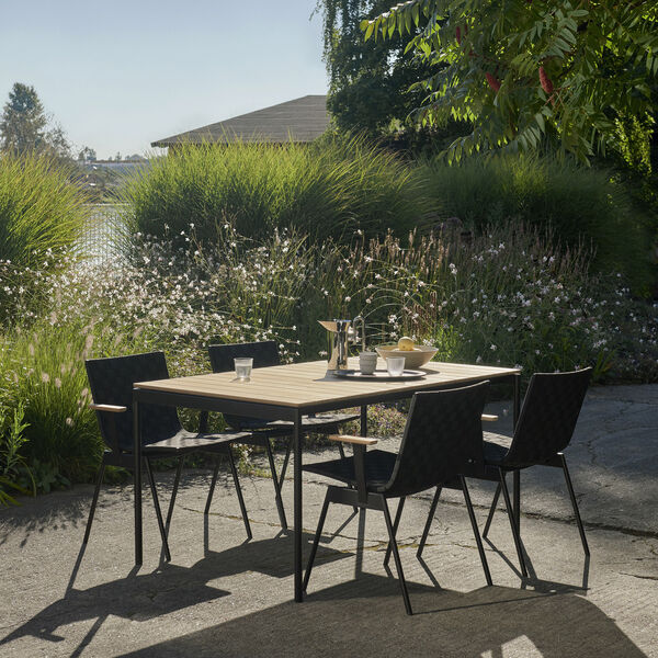 Ville AV25 Outdoor Dining Table, warm black, &Tradition