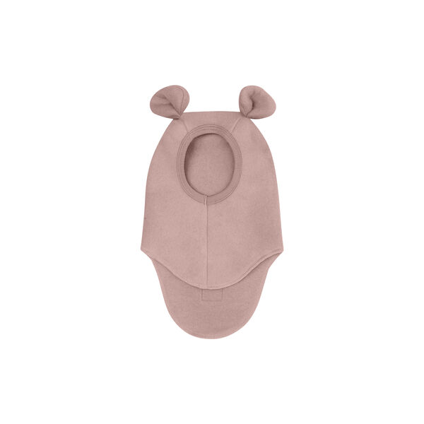 Balaclava Ears Wool Fleece, mahogany rose, HUTTEliHUT