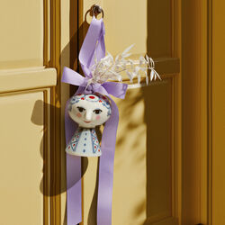 Eva Christmas Ornament 2025, blue, Bjørn Wiinblad