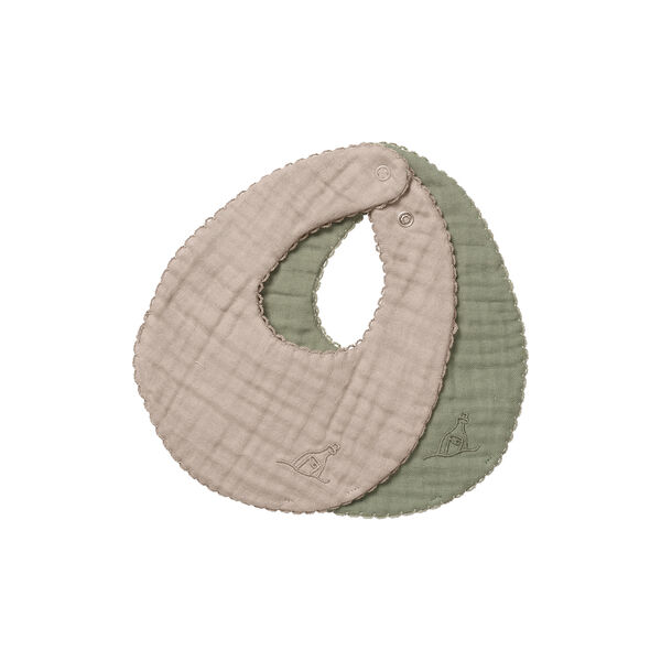 Koa Bib, forest green/little mouse, Dear April