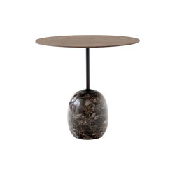 Lato Table LN9 Lounge Table, Emparador marble/walnut, &Tradition