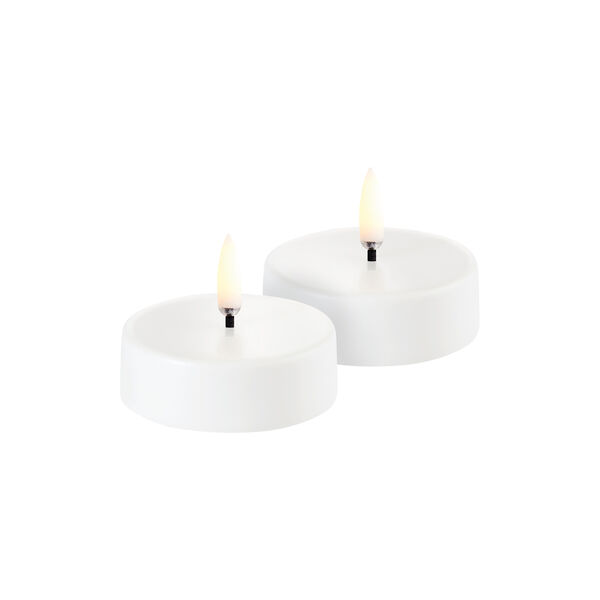 LED rechargeable maxi tealight 2 pcs, white, Uyuni Lighting