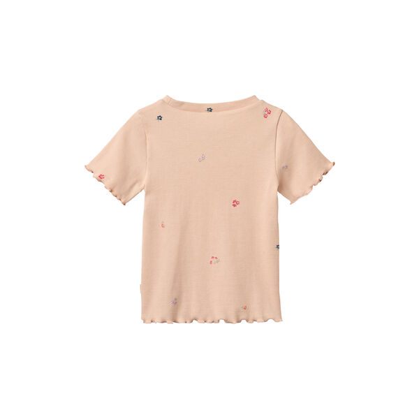 Set T-shirt S/S & hosen Alicia, rose flowers, Wheat