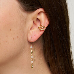 Cammi hook earrings, gold plated/pearls, Pure by Nat
