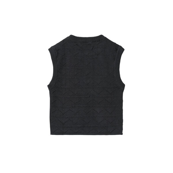 Knit Vest Bobby, navy, Wheat