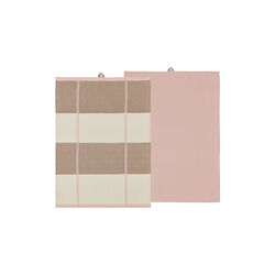 Blocks Tea Towel, rose, Södahl