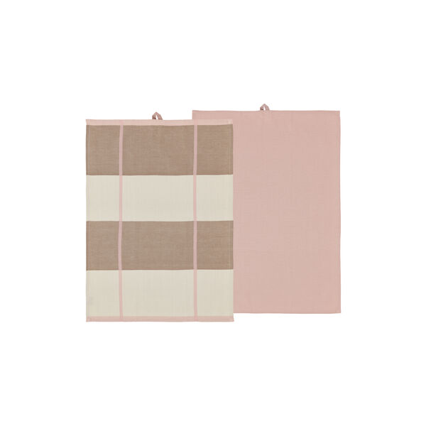 Blocks Tea Towel, rose, S&ouml;dahl