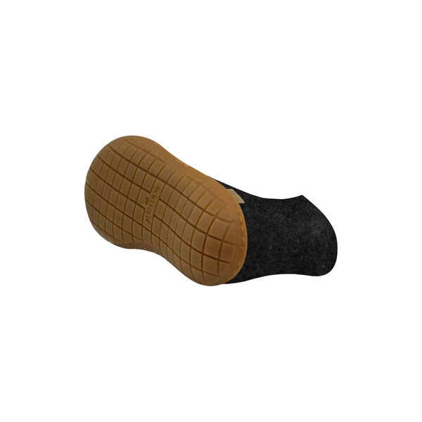 Felt Ankle Boot with Natural Rubber Sole, charcoal, Glerups