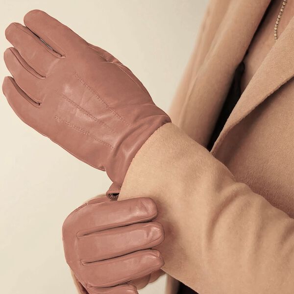 Carla Leather Gloves, sand, Kessler