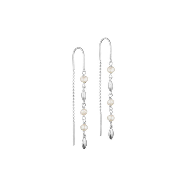 Cammi hook earrings, silver plated/pearls, Pure by Nat