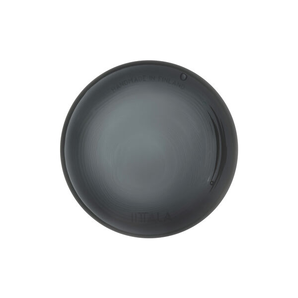 Glass platter, steel grey, Iittala