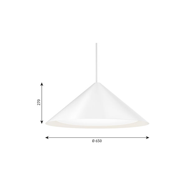 Keglen Pendelleuchte, white, Louis Poulsen