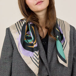 FLOWER POP Scarf, sand/black, Bella Ballou