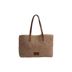 AvaniMBG Shopper, Raffia, natural w/cognac, Markberg