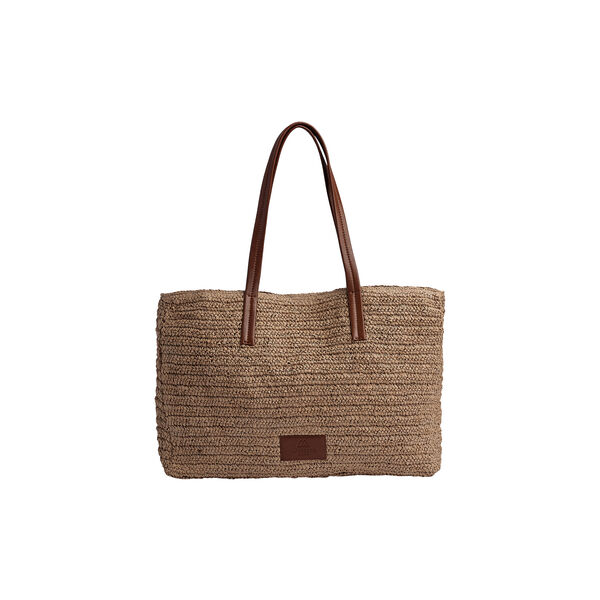 AvaniMBG Shopper, Raffia, natural w/cognac, Markberg