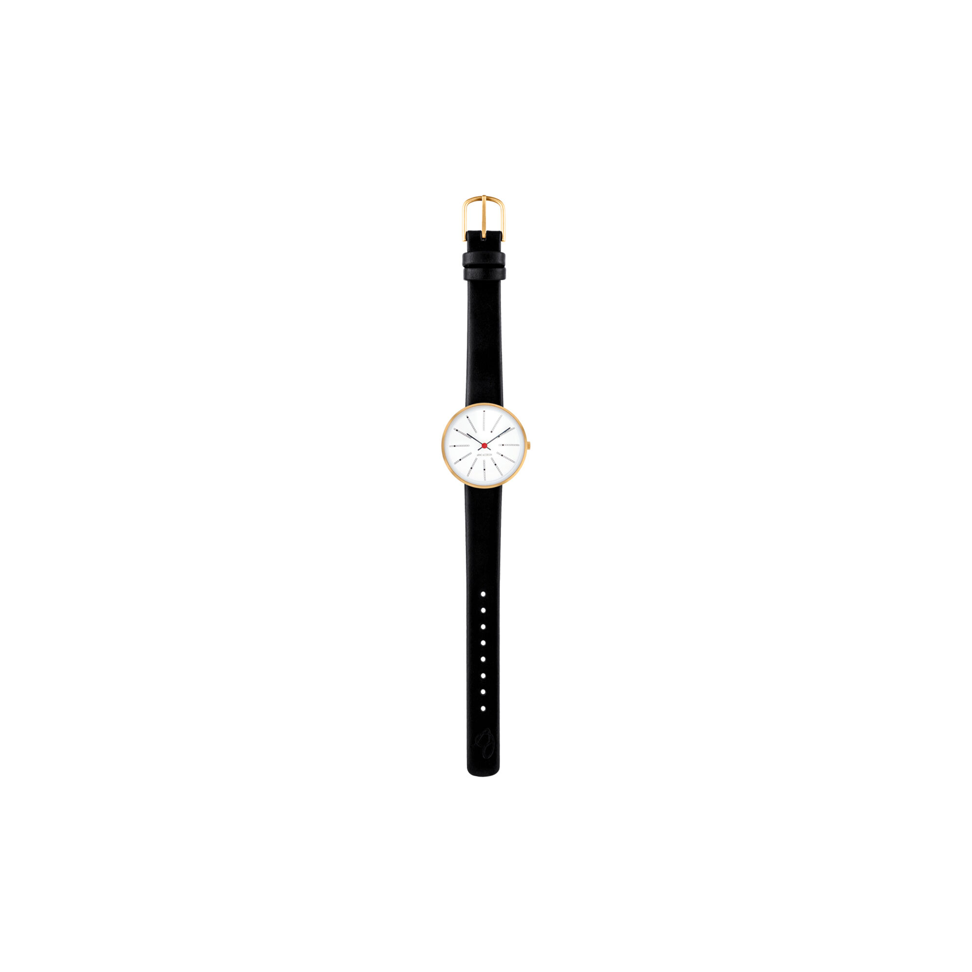 Kaufen Sie Bankers Wrist Watch white gold black von Arne Jacobsen Watches Illums Bolighus