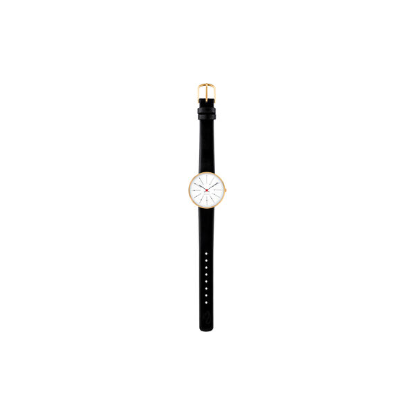 Bankers Wrist Watch, white/gold/black, Arne Jacobsen Watches
