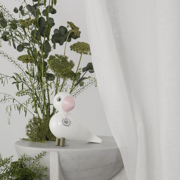 Singvogel Love, wei&szlig;/rosa, Kay Bojesen Denmark