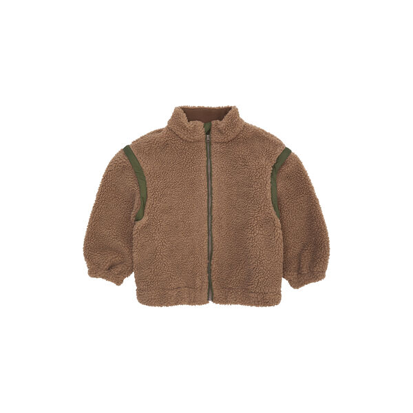 Teddyjacke mit abnehmbaren &Auml;rmeln, natural/green comb., Copenhagen Colors Organics