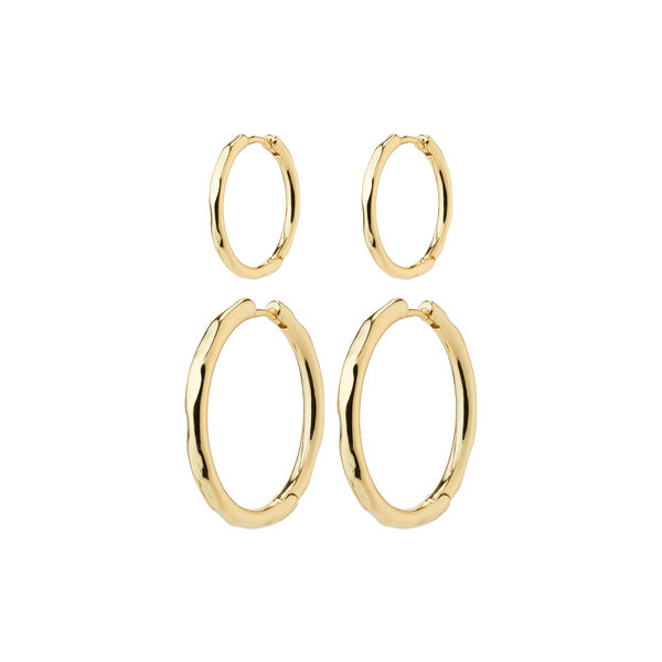 EVE Hoop Earrings 2-in-1 Set, gold EVE Hoop Earrings 2-in-1 Set, gold, Pilgrim