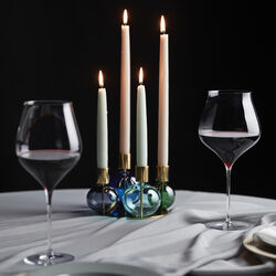 Bubble 4-armed candle holder, blue/green/smoke, Holmegaard
