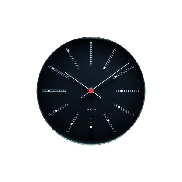 Bankers Wanduhr, schwarz, Arne Jacobsen Clocks