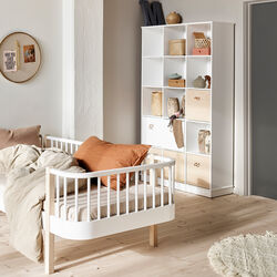 Wood Shelving Unit 3x5 Vertical with Base, Oliver Furniture