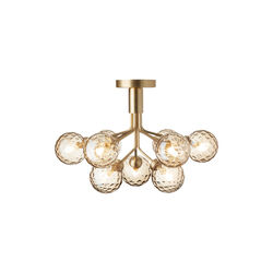Apiales 9 Ceiling Lamp, brushed brass/optic gold, Nuura