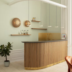 Asteria Micro Pendant, pearl white/brass, UMAGE
