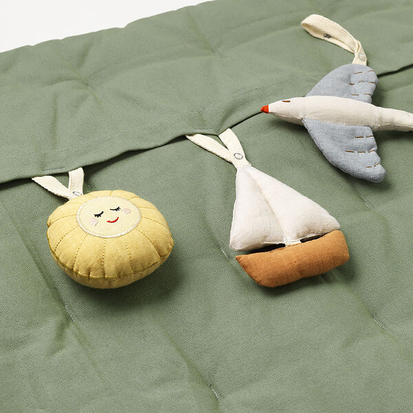 Meri Play Mattress, sailboats, Dear April