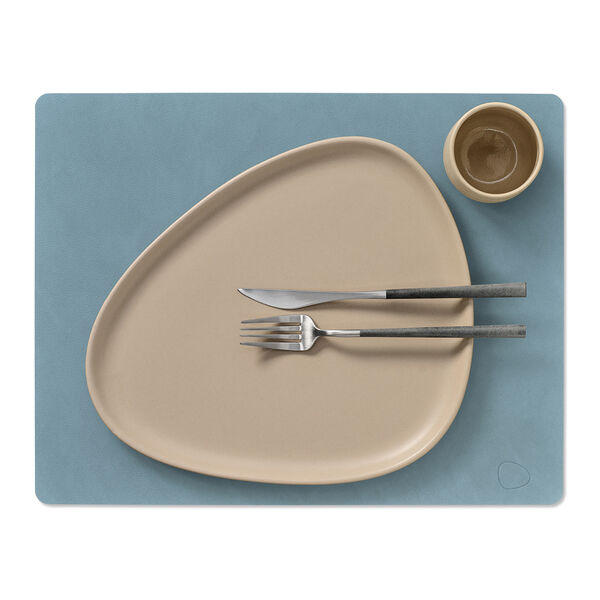 Nupo table mat Square L, light blue, LIND DNA