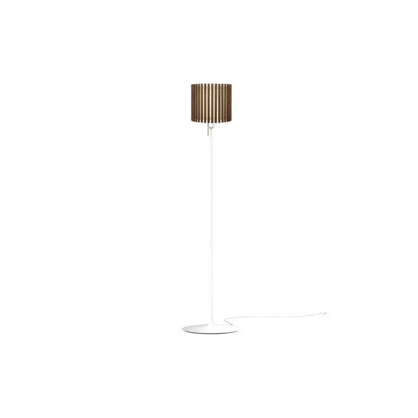 Komorebi Circle Floor Lamp, dark oak/white, UMAGE