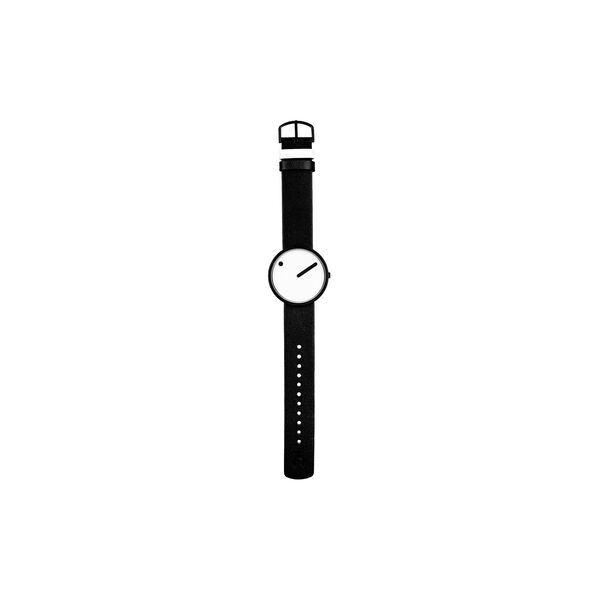 PICTO Wrist Watch, white/matt black/black PICTO Wrist Watch, white/matt black/black, PICTO