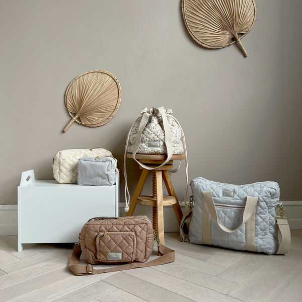 Schminktasche, classic stripes blue/praline, 2er-Pack, Cam Cam Copenhagen