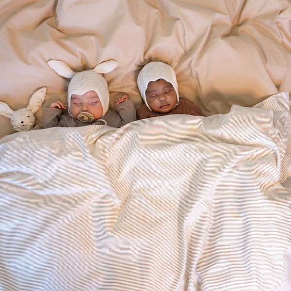 Baby-Bettw&auml;sche, classic stripes camel, 2er-Pack, Cam Cam Copenhagen