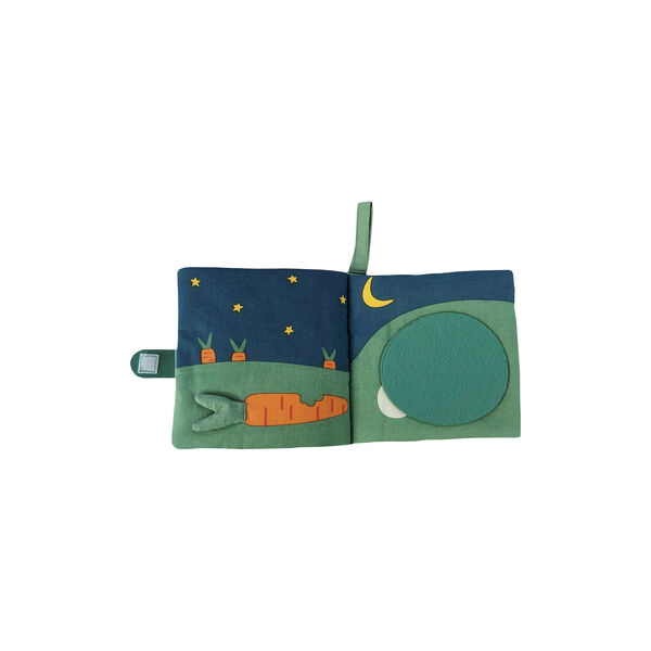 Rabbit's Day Fabric Book, yellow/green, Franck & Fischer