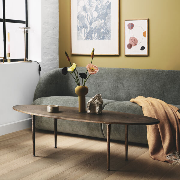 Surf-Tisch, ge&ouml;ltes, rauchgebeiztes eichenholz, Aakjaer Furniture