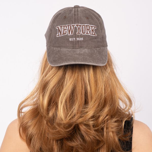 Everyday New York Cap, washed brown, SUI AVA